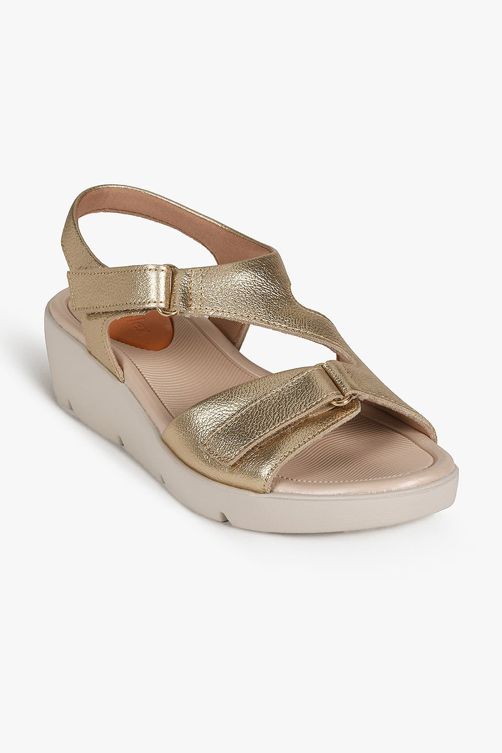 Sandália Feminina Anabela Usaflex Lisiane Dourado 4