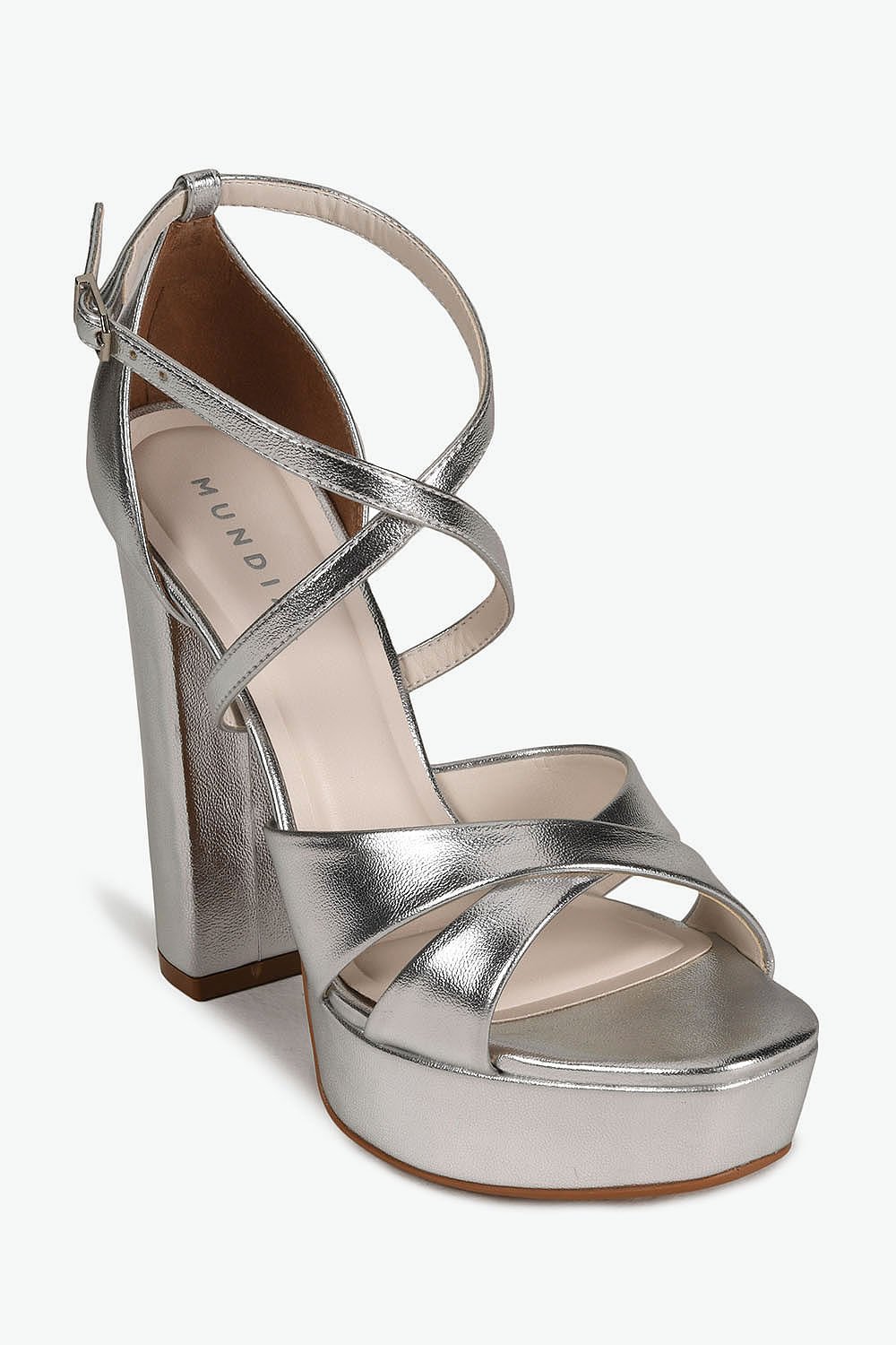 Sandália Feminina Meia-Pata Mundial Myrelle Prata 3