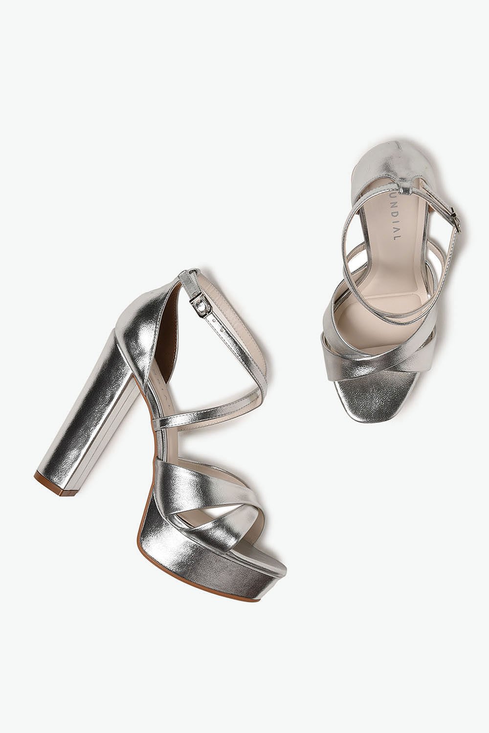 Sandália Feminina Meia-Pata Mundial Myrelle Prata 5