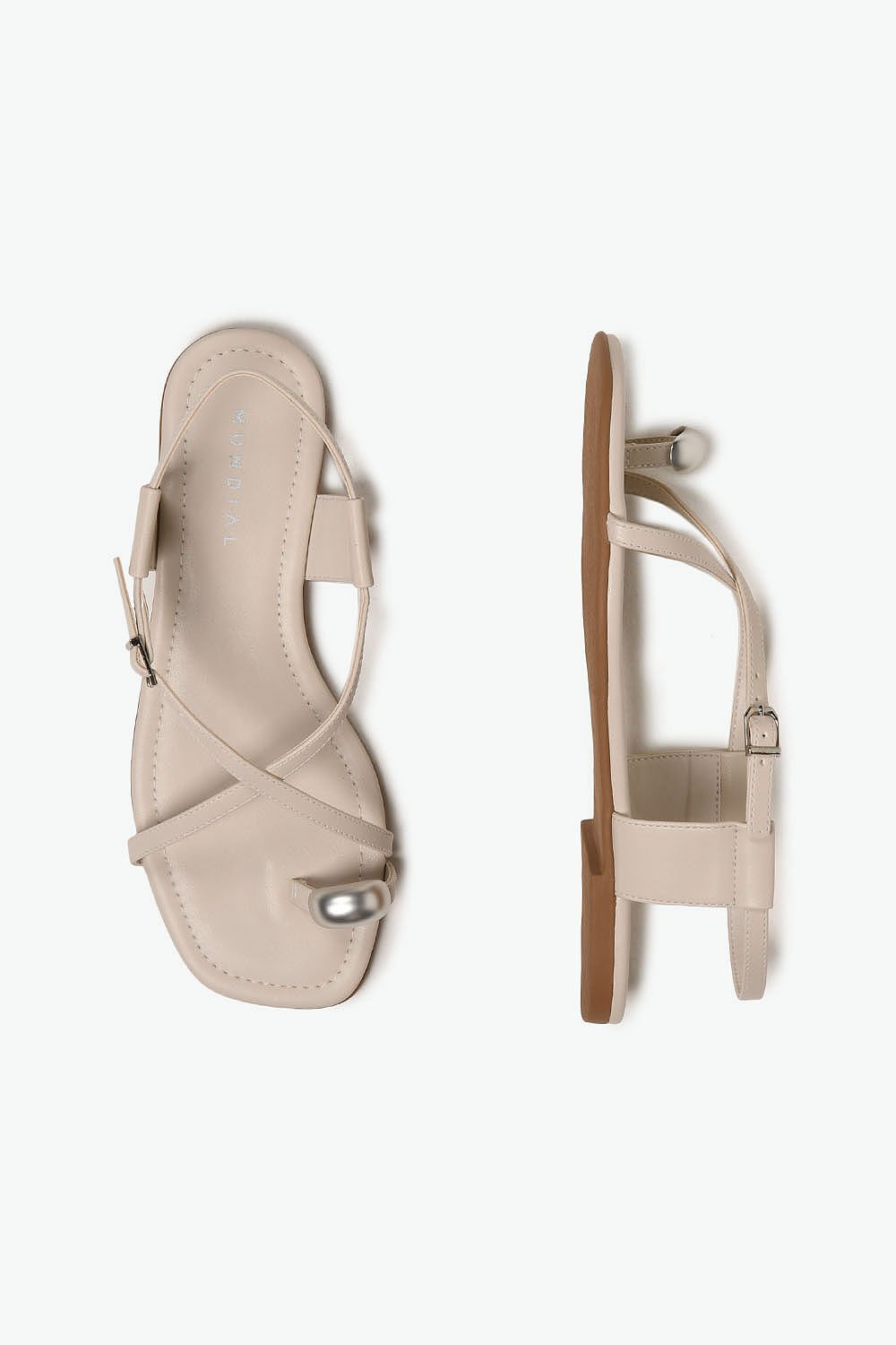 Sandália Feminina Rasteira Mundial Amylee Branco 3