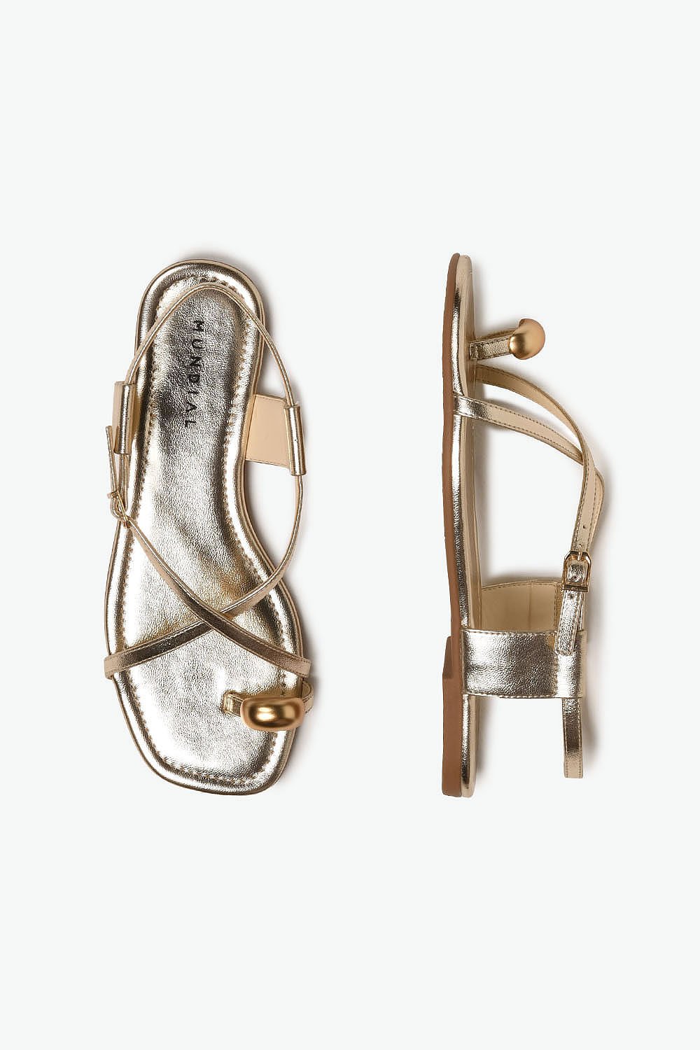 Sandália Feminina Rasteira Mundial Amylee Dourado 3