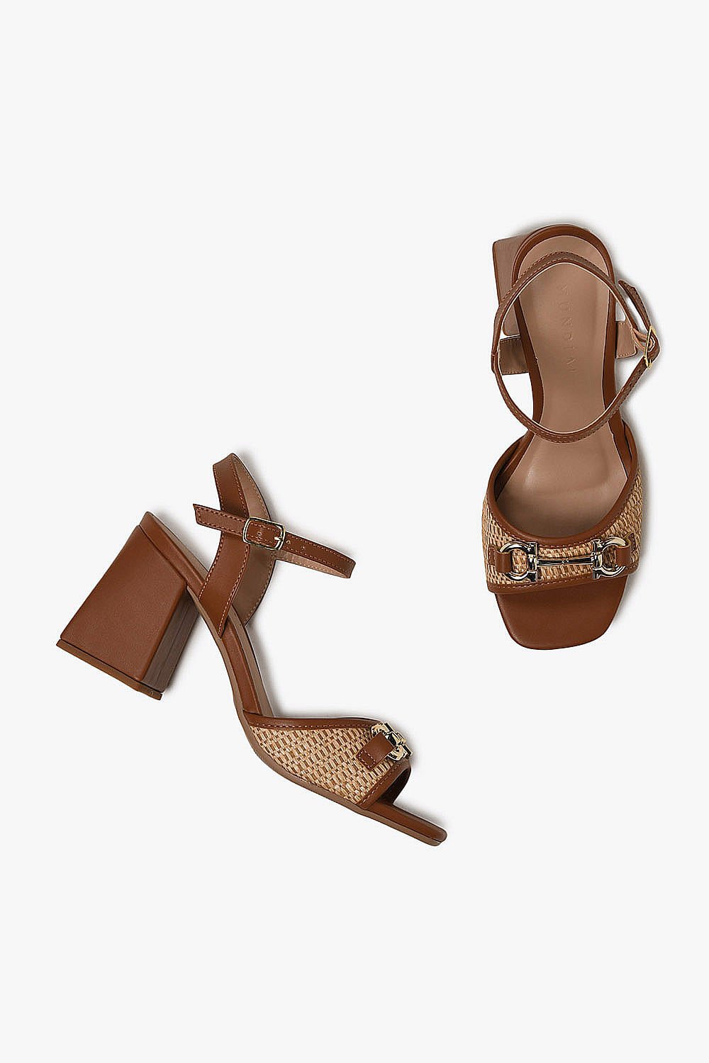 Sandália Feminina Salto Alto Mundial Louis Marrom 3