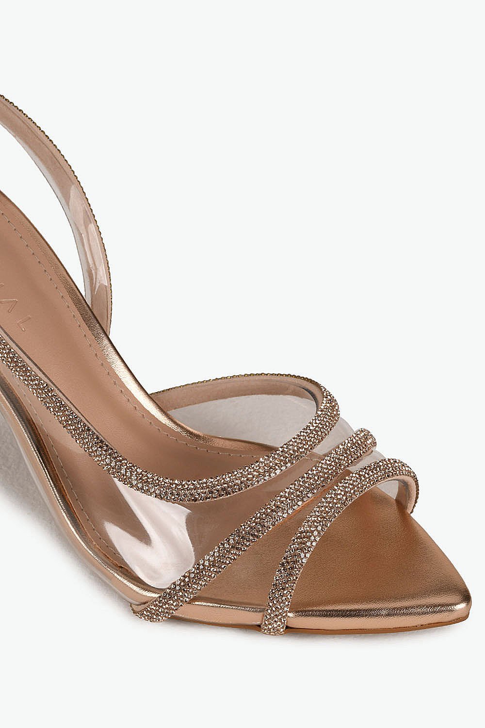 Sandália Feminina Salto Alto Mundial Athenas Dourado 2