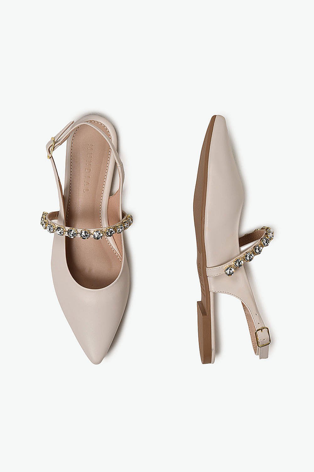 Sapatilha Feminina Slingback Mundial Aurelin Branco 3