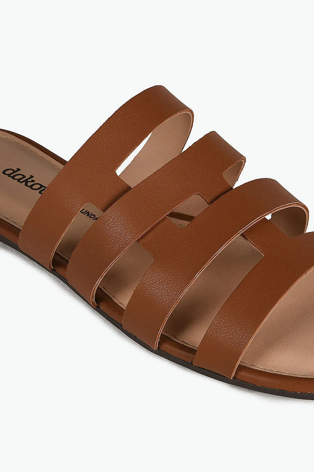 Sandália Rasteira Dakota Mony Marrom 2