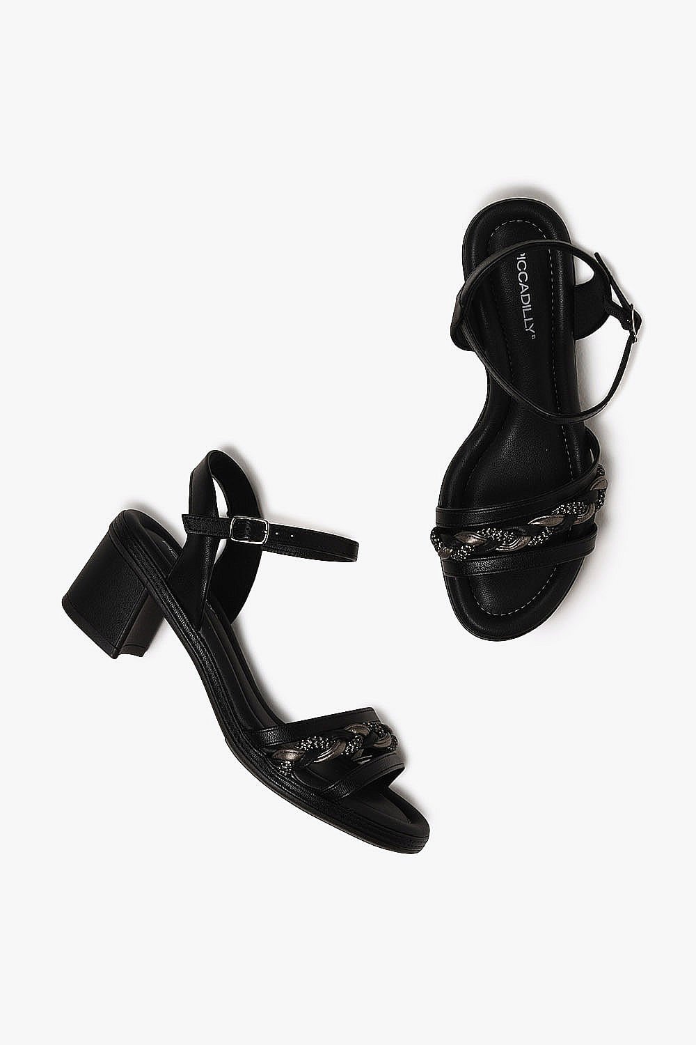 Sandália Feminina Salto Médio Piccadilly Selen Preto 3