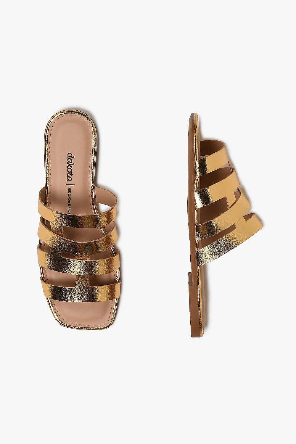 Sandália Rasteira Dakota Mony Dourado 3