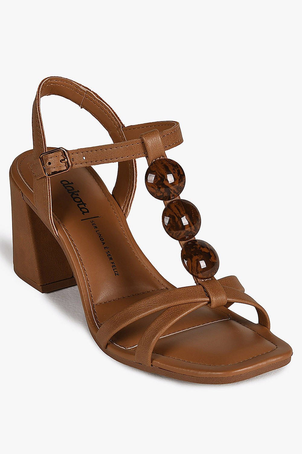 Sandália Feminino Salto Alto Dakota Sandy Marrom 4