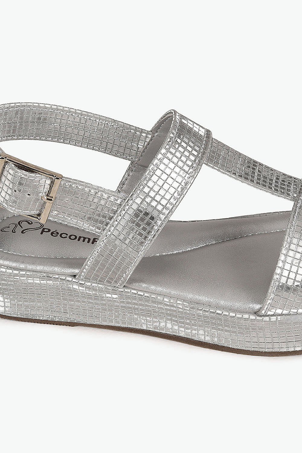 Sandália Infantil Flatform Pé Com Pé Analys Prata 2