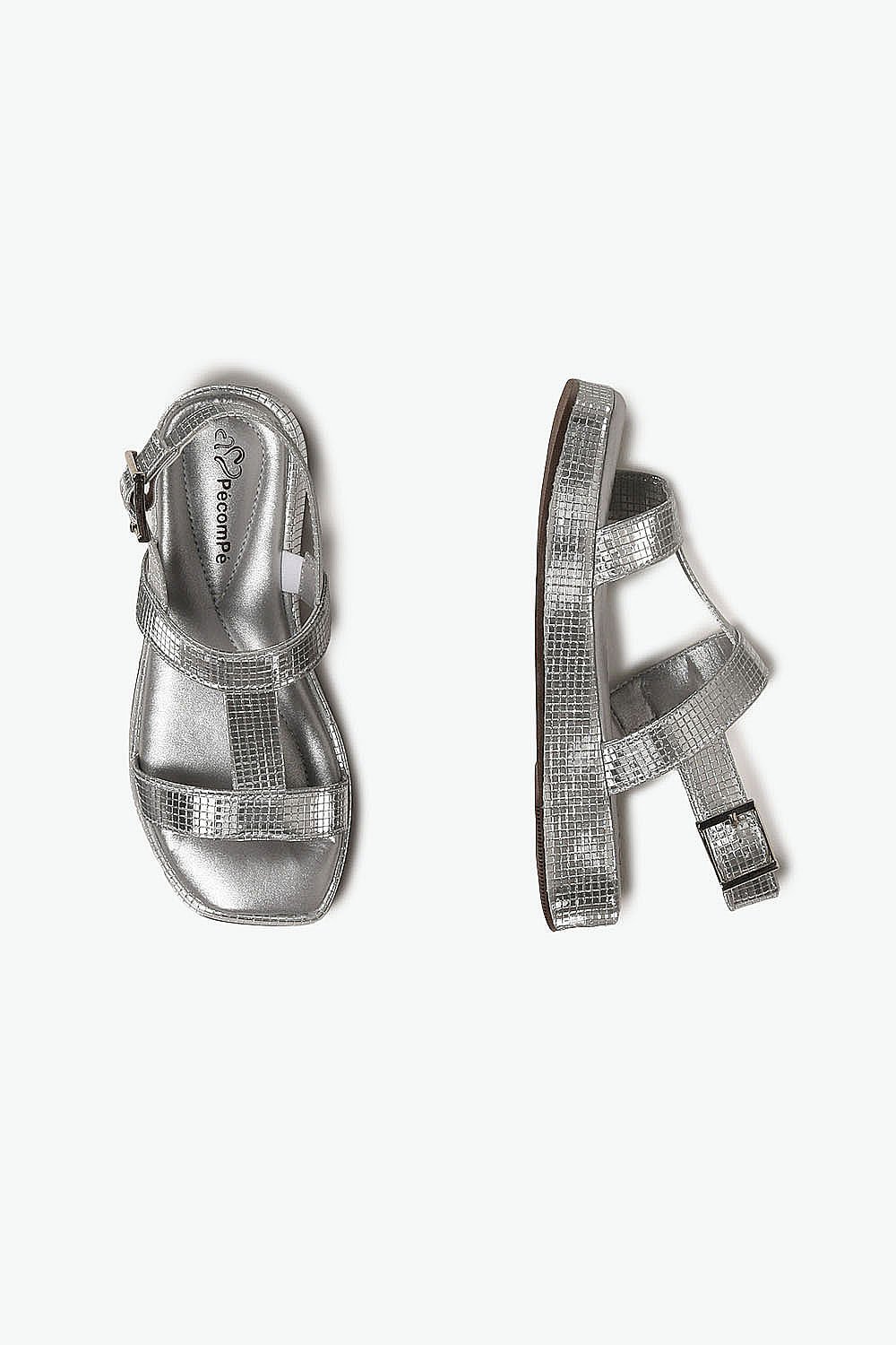 Sandália Infantil Flatform Pé Com Pé Analys Prata 3