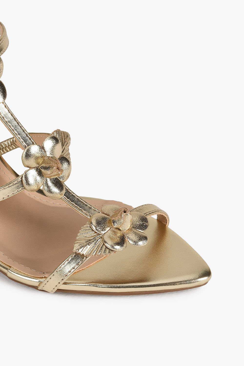 Sandália Feminina Salto Alto Mundial Moon Dourado 5