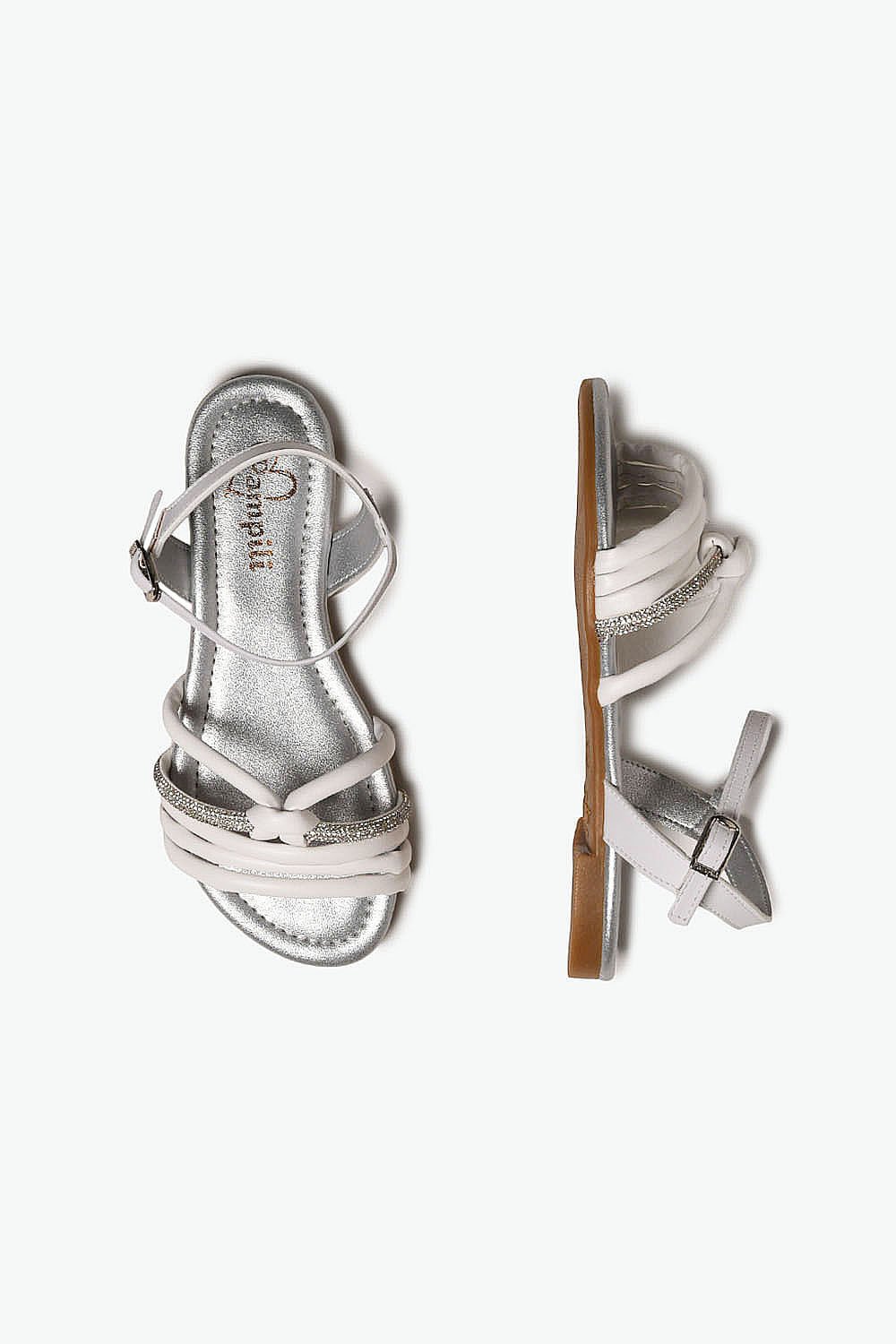 Sandália Infantil Pampili Lize Menina Branco 7