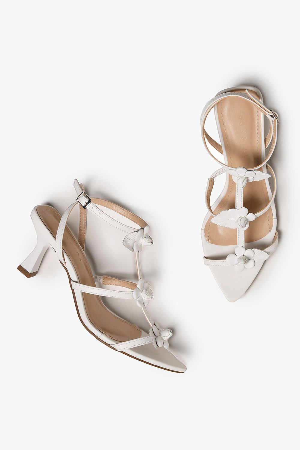 Sandália Feminina Salto Alto Mundial Moon Branco 3