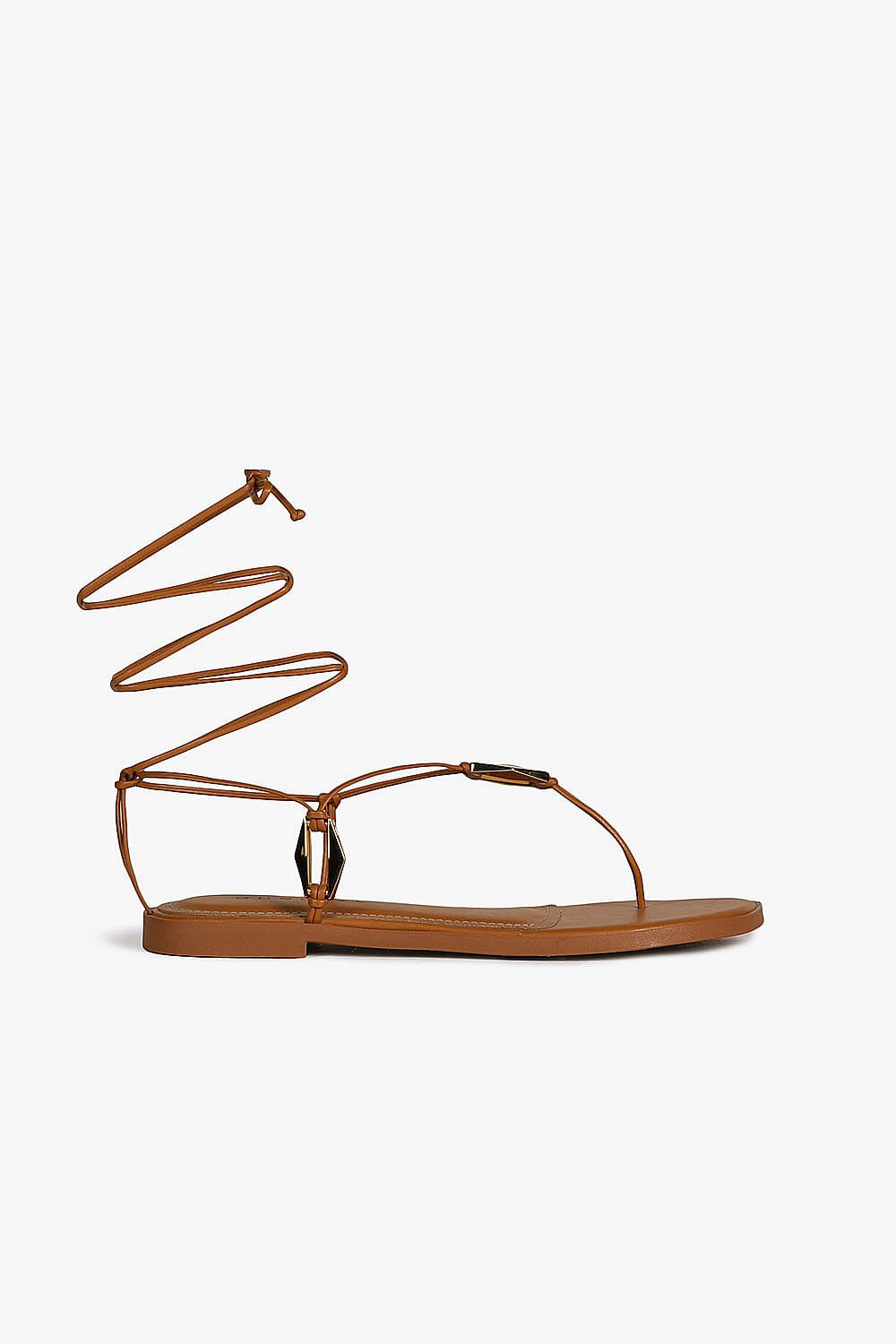 Sandália Feminina Rasteira Mundial Holivia Marrom 1