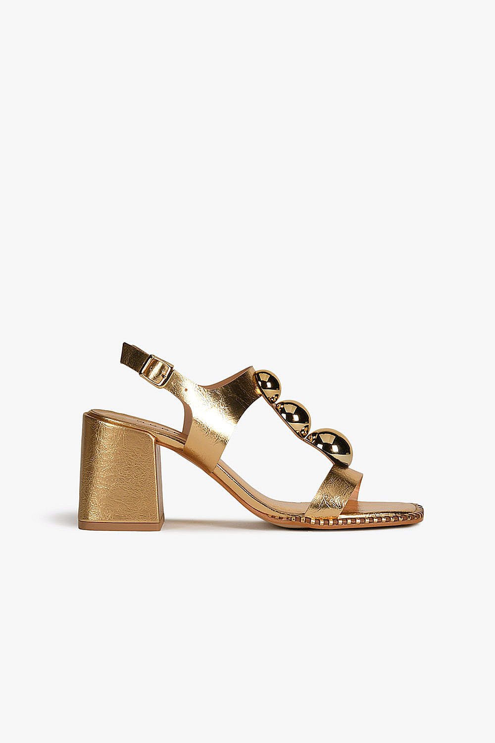 Sandália Feminina Salto Alto Mundial Sakura Dourado