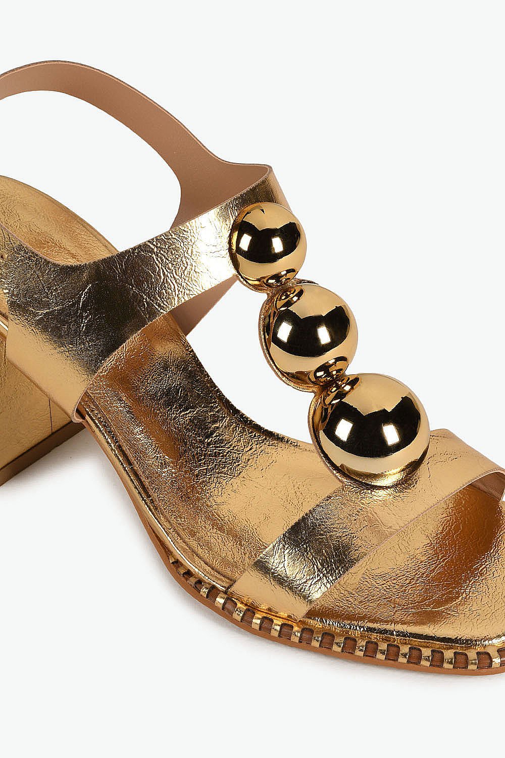 Sandália Feminina Salto Alto Mundial Sakura Dourado 2