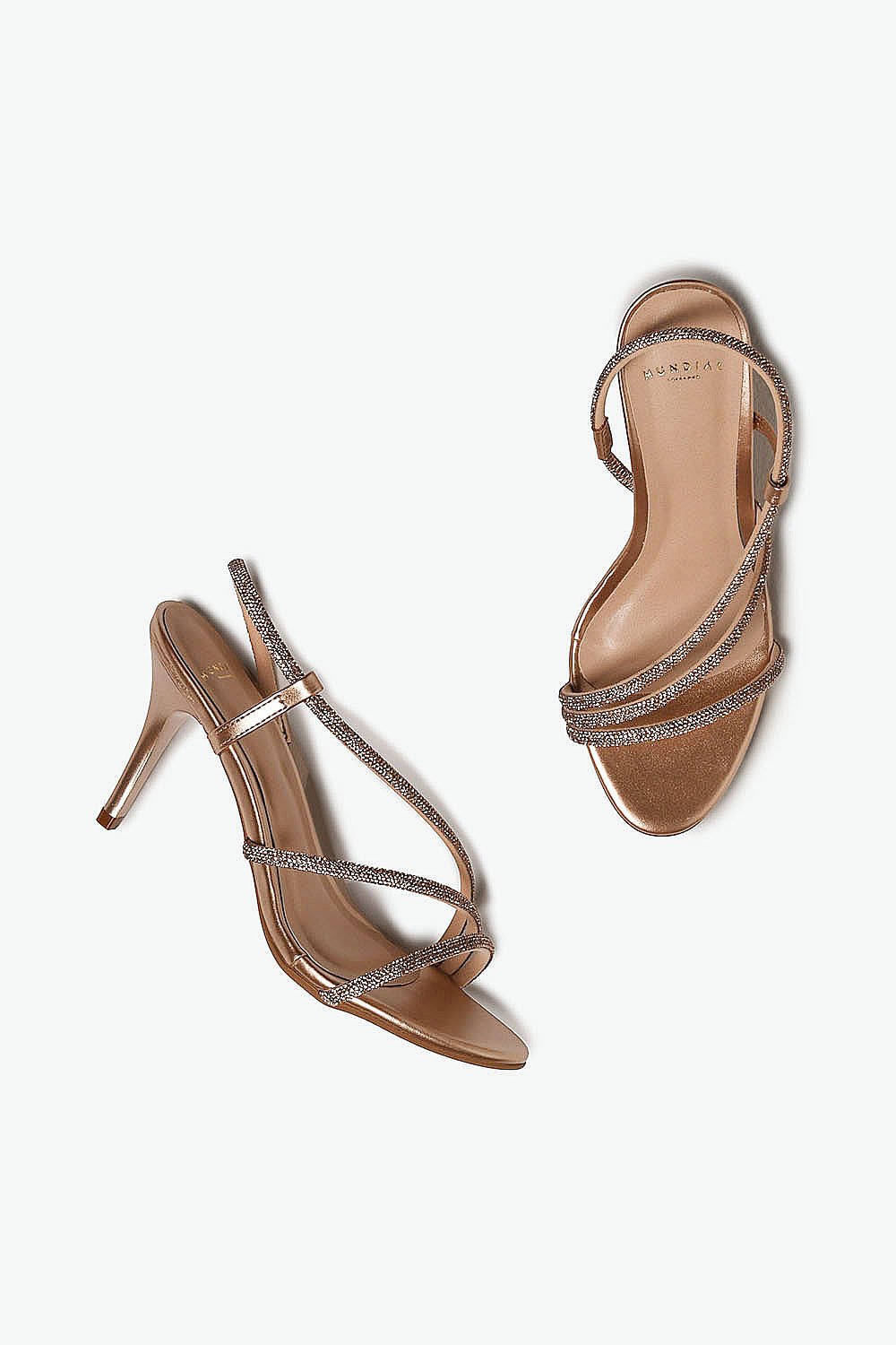 Sandália Feminina Salto Alto Mundial Emily Bronze 3