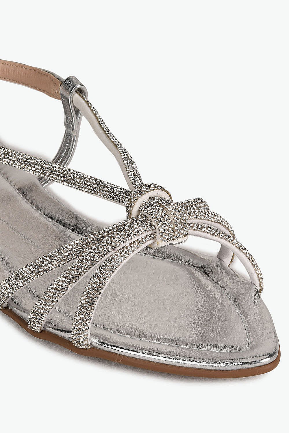 Sandália Feminina Rasteira Mundial Tamina Prata 2