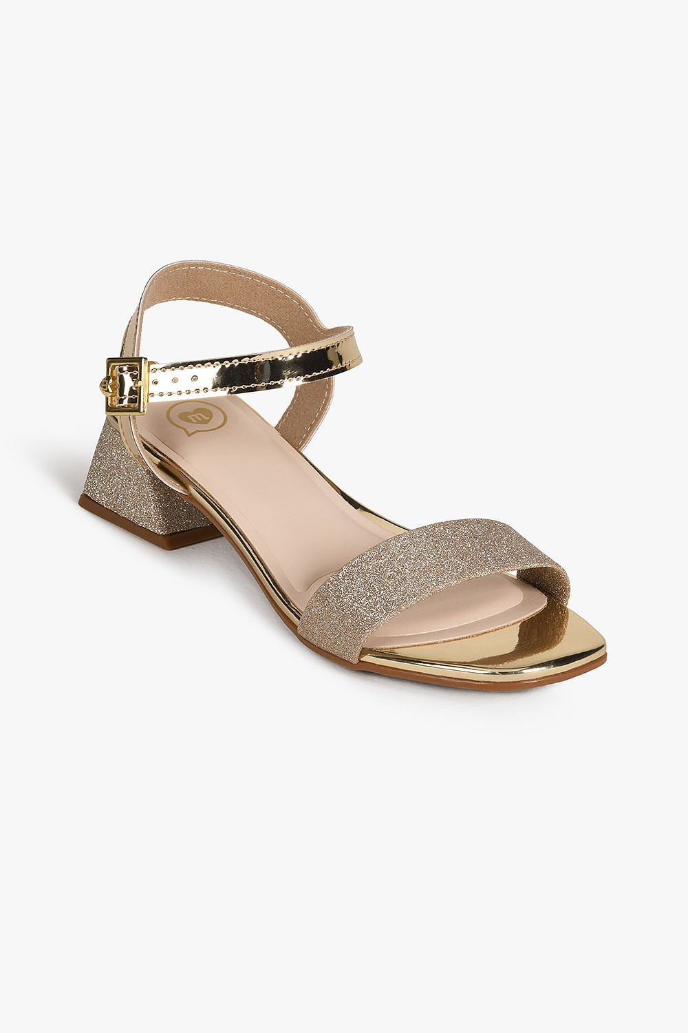 Sandália Infantil Salto Baixo Molekinha Monike Dourado 4