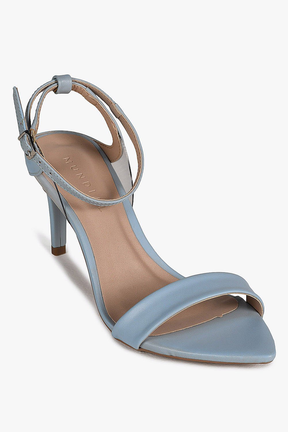 Sandália Feminina Salto Alto Mundial Lisa Azul 4