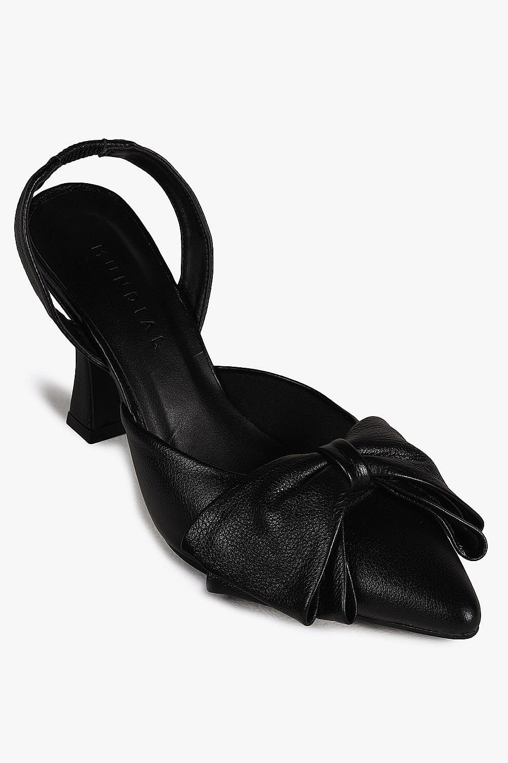 Sapato Feminino Slingback Salto Alto Mundial Thalita Preto 4