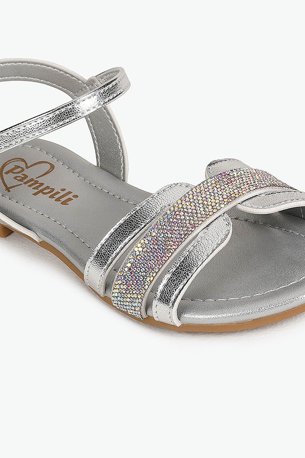 Sandália Infantil Pampili Iris Menina Prata 2