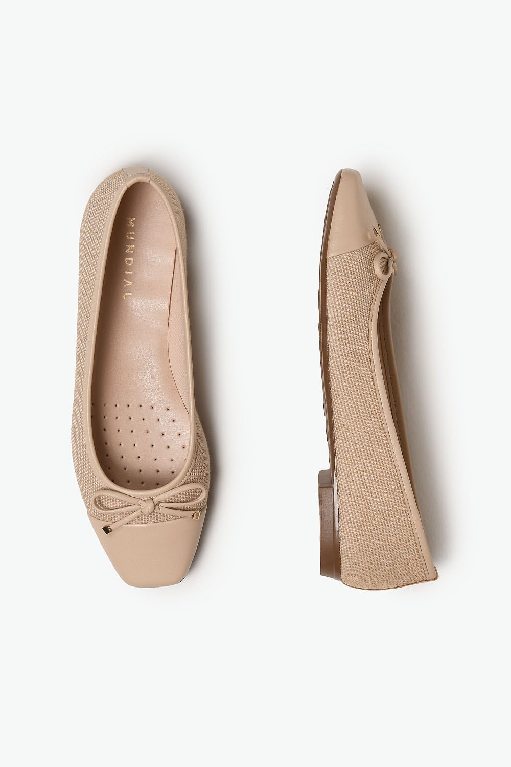 Sapatilha Feminina Bico Quadrado Mundial Jullia Bege 3