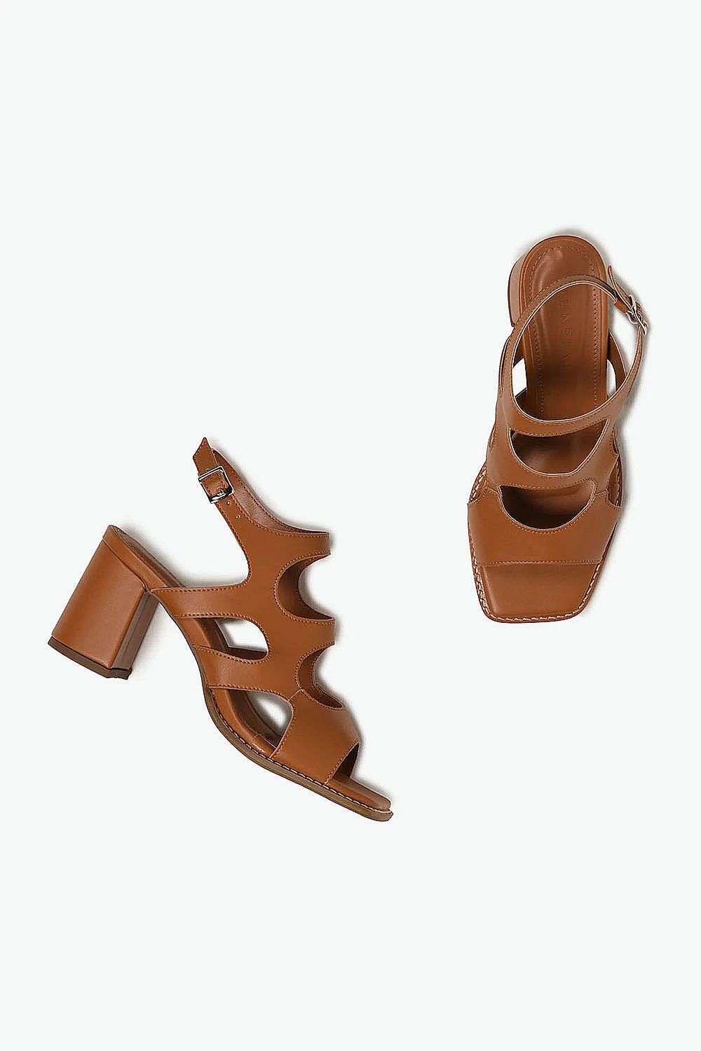 Sandália Feminina Salto Alto Mundial Elizandre Marrom 3