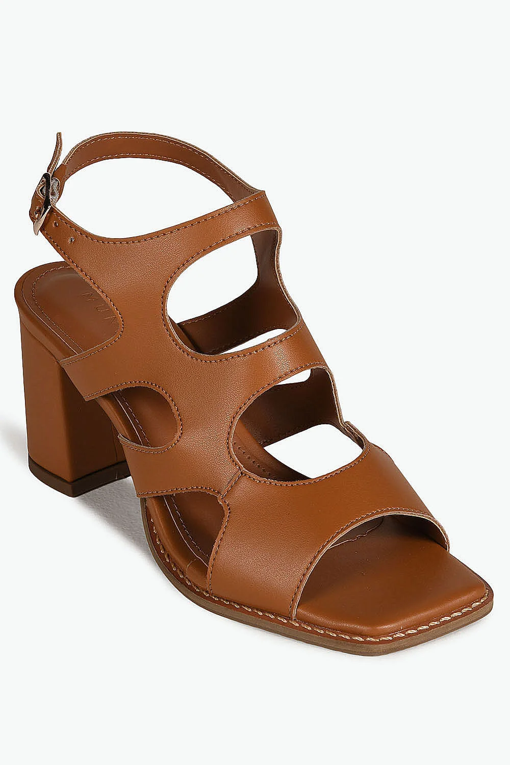 Sandália Feminina Salto Alto Mundial Elizandre Marrom 4