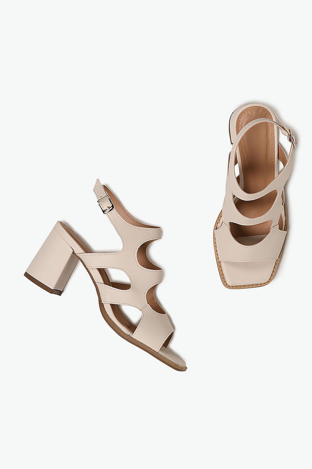 Sandália Feminina Salto Alto Mundial Elizandre Branco 3