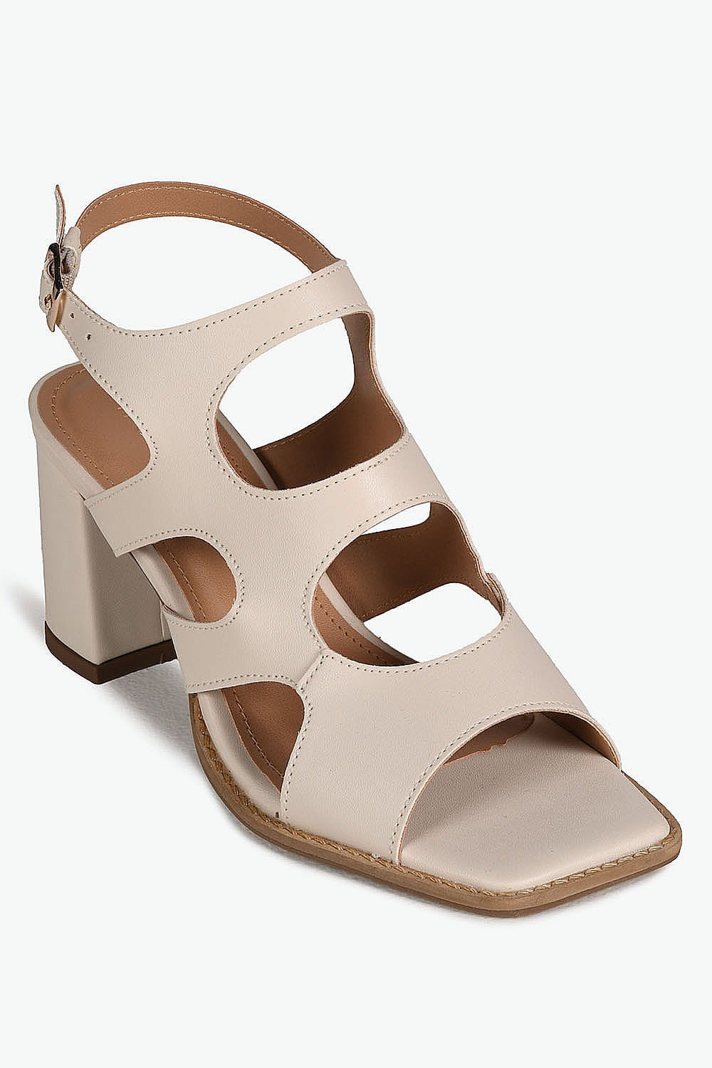 Sandália Feminina Salto Alto Mundial Elizandre Branco 4