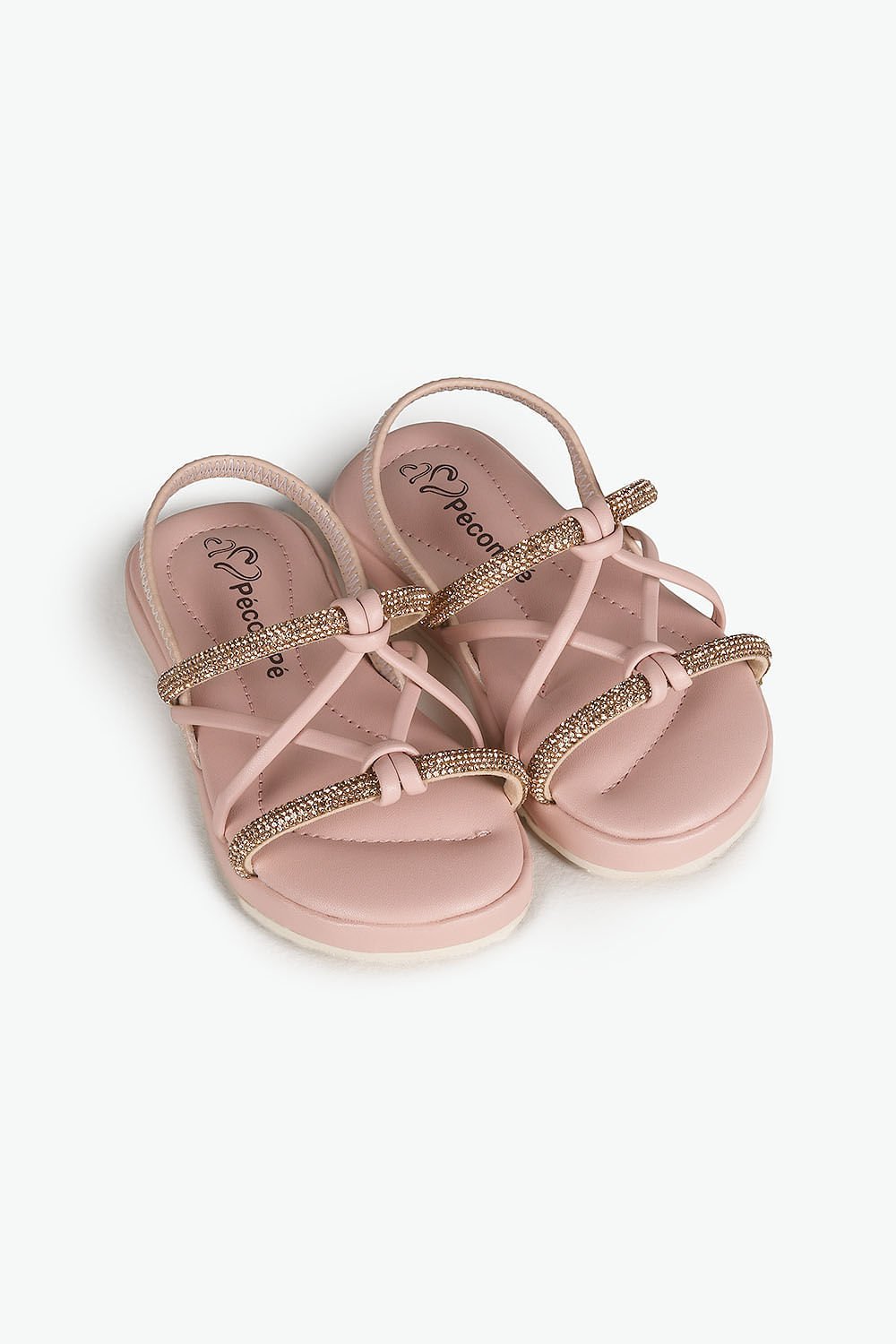 Sandália Infantil Pé Com Pé Fran Menina Bege 2