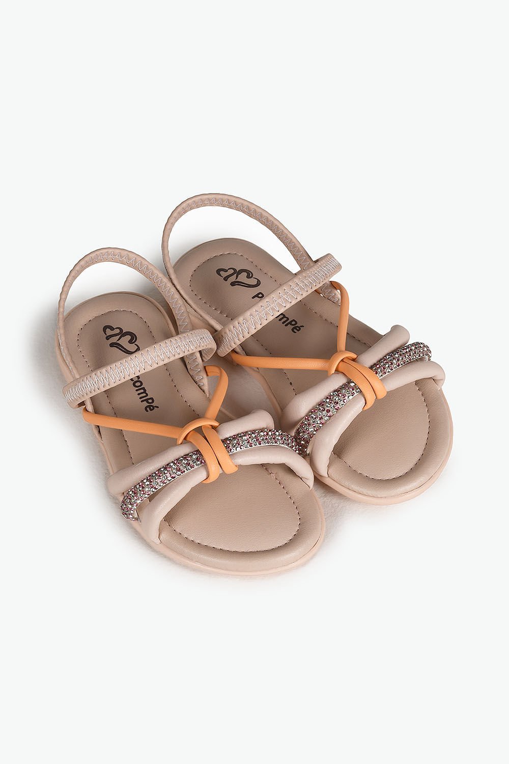 Sandália Infantil Pé Com Pé Cis Menina Bege 2