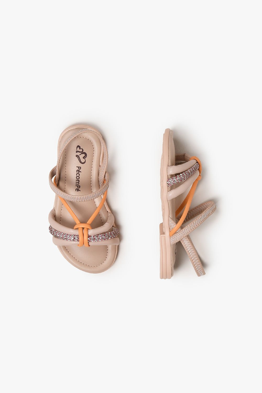 Sandália Infantil Pé Com Pé Cis Menina Bege 3