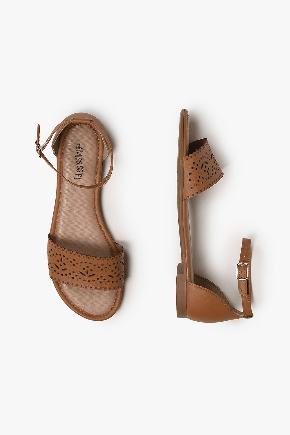 Sandália Feminina Rasteira Mississipi Philipa Marrom 3