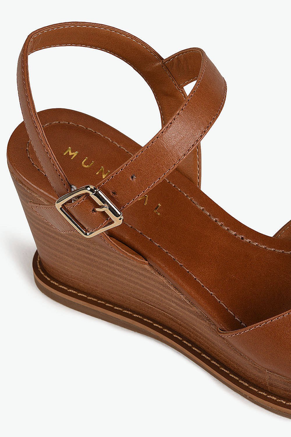 Sandália Feminina Anabela Mundial Thamiris Marrom 2