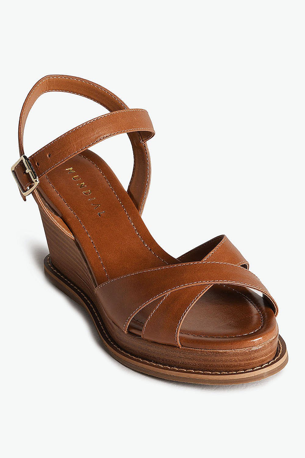 Sandália Feminina Anabela Mundial Thamiris Marrom 4