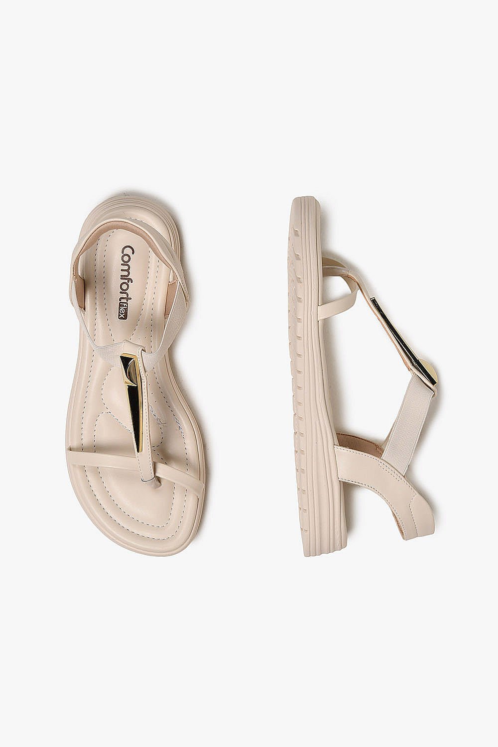 Sandália Feminina Papete Comfortflex Kemilly Branco 3