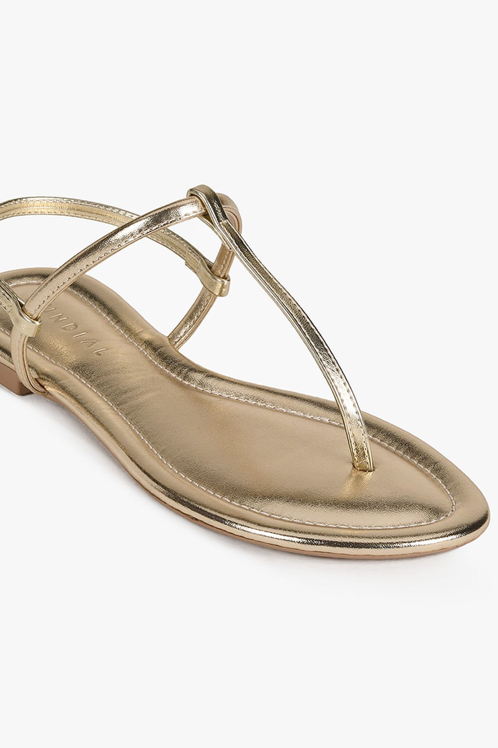 Sandália Feminina Rasteira Mundial Lucema Dourado 2