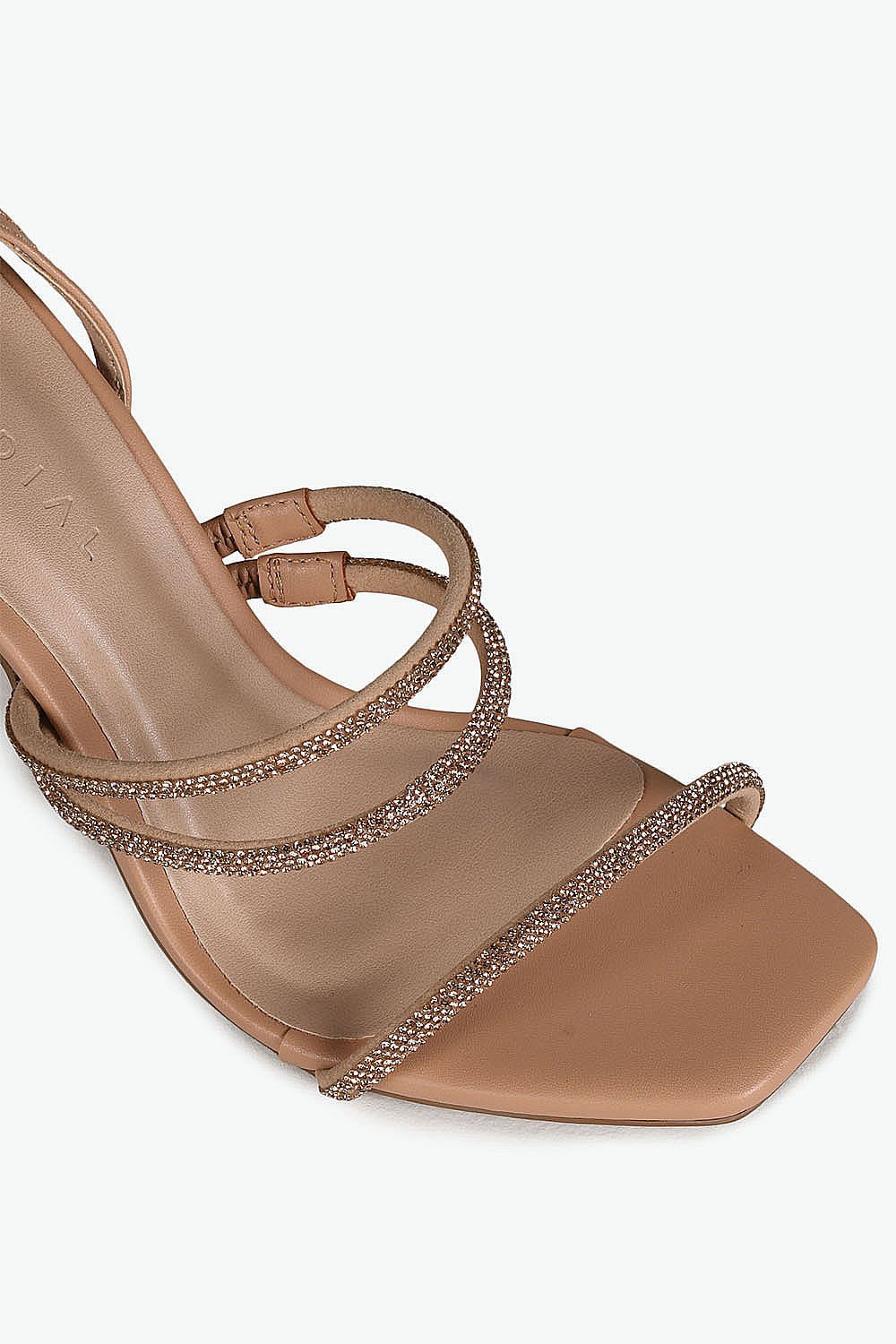 Sandália Feminina Salto Alto Mundial Saturno Bege 2