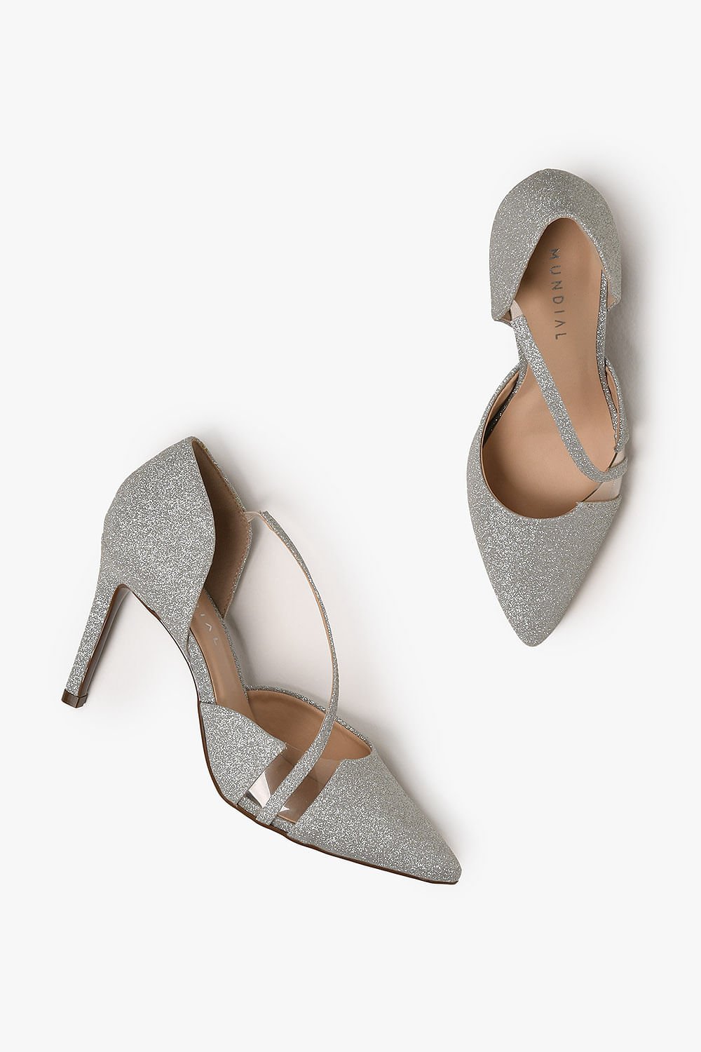 Scarpin Feminino Salto Alto Mundial Olivya Prata 3