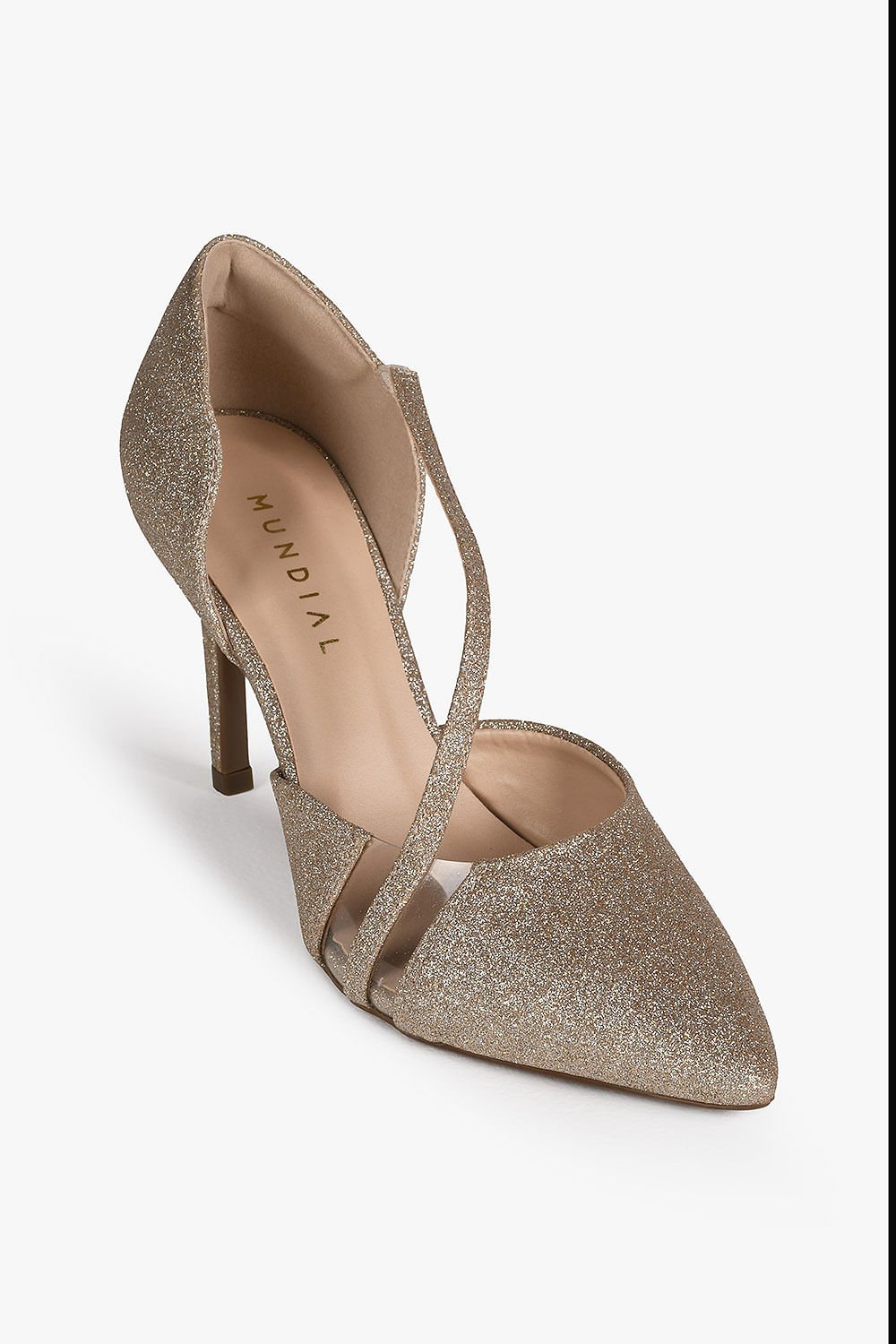 Scarpin Feminino Salto Alto Mundial Olivya Dourado 4