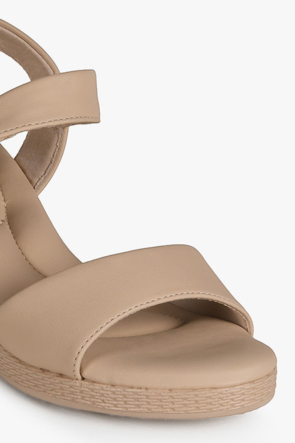 Sandália Feminina Anabela Comfortflex Mychelle Bege 2