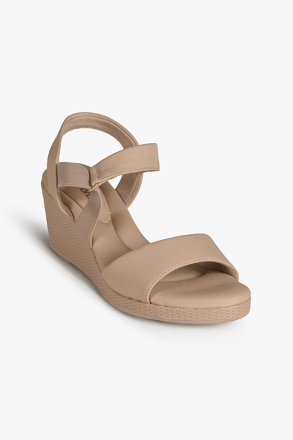 Sandália Feminina Anabela Comfortflex Mychelle Bege 3