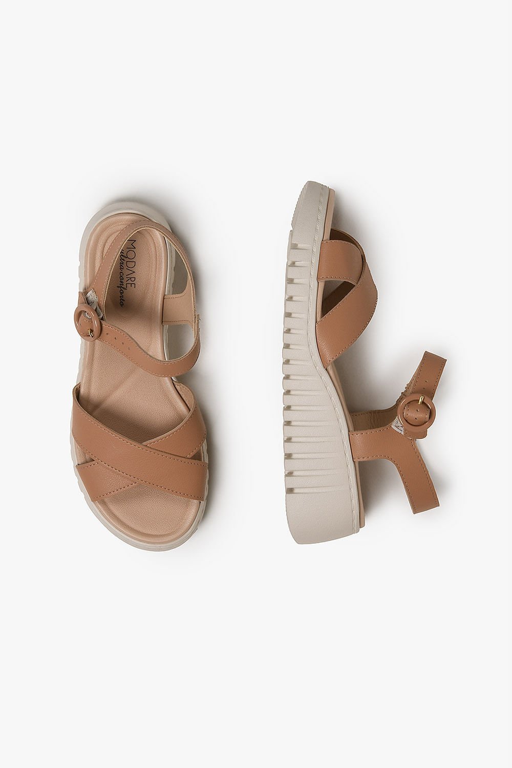 Sandália Feminina Anabela Modare Melisa Marrom 4