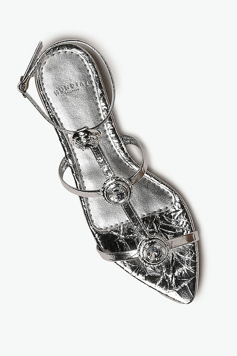 Sandália Feminina Rasteira Mundial Keyla Prata 2