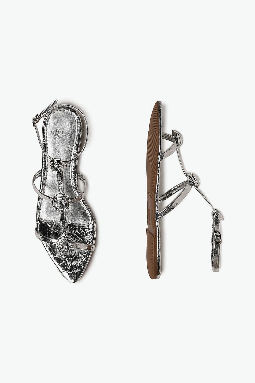 Sandália Feminina Rasteira Mundial Keyla Prata 3