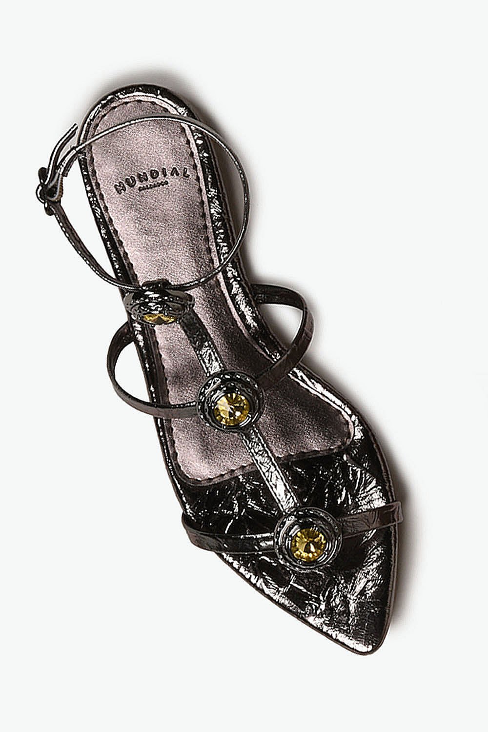 Sandália Feminina Rasteira Mundial Keyla Cinza 2