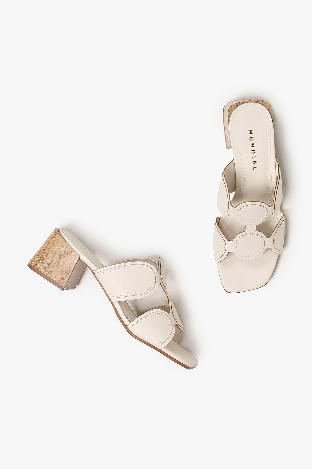 Tamanco Feminino Salto Alto Mundial Naiobi Branco 3