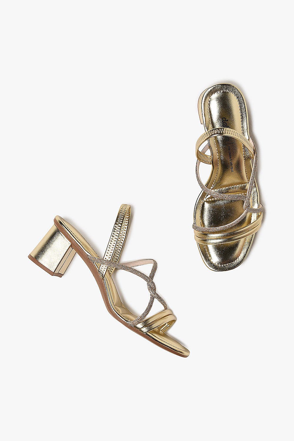 Sandália Feminino Salto Médio Dakota Leanora Dourado 3